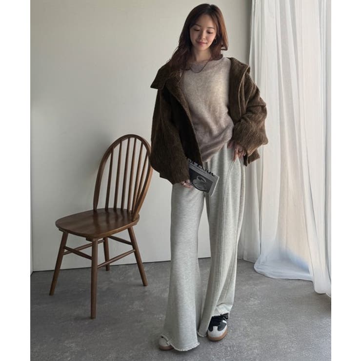 暖かさとおしゃれを両立♪ミックスシャギースタンドカラー比翼ミドルコート | Classical Elf  | 詳細画像22 