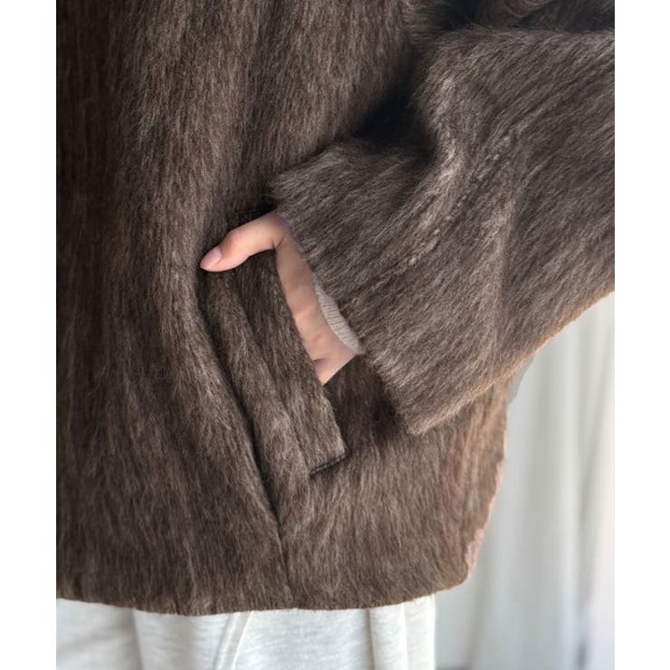 暖かさとおしゃれを両立♪ミックスシャギースタンドカラー比翼ミドルコート | Classical Elf  | 詳細画像33 