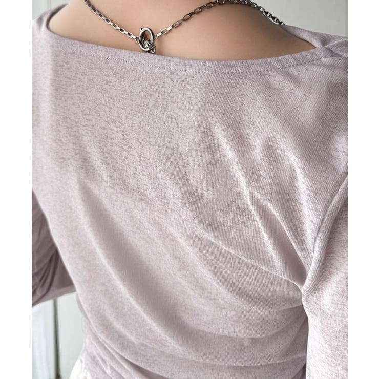 大人のとろみ×透け感。女性らしさが香り立つ。スラブシアードレープトップス（長袖） | Classical Elf  | 詳細画像56 