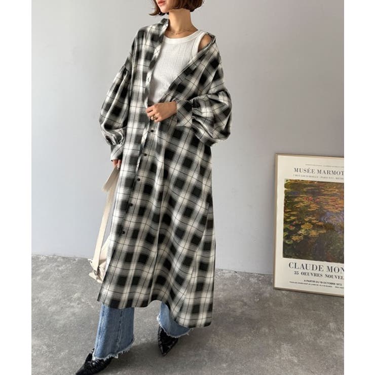 着方自在でロングシーズン活躍◎柄アソートバンドカラービッグシャツワンピ | Classical Elf  | 詳細画像19 