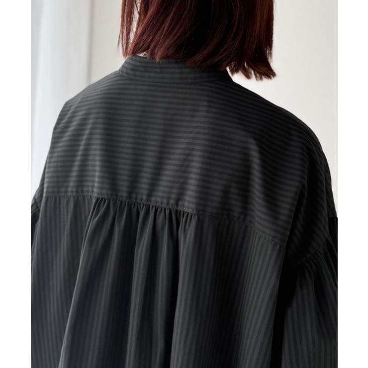 着方自在でロングシーズン活躍◎柄アソートバンドカラービッグシャツワンピ | Classical Elf  | 詳細画像28 