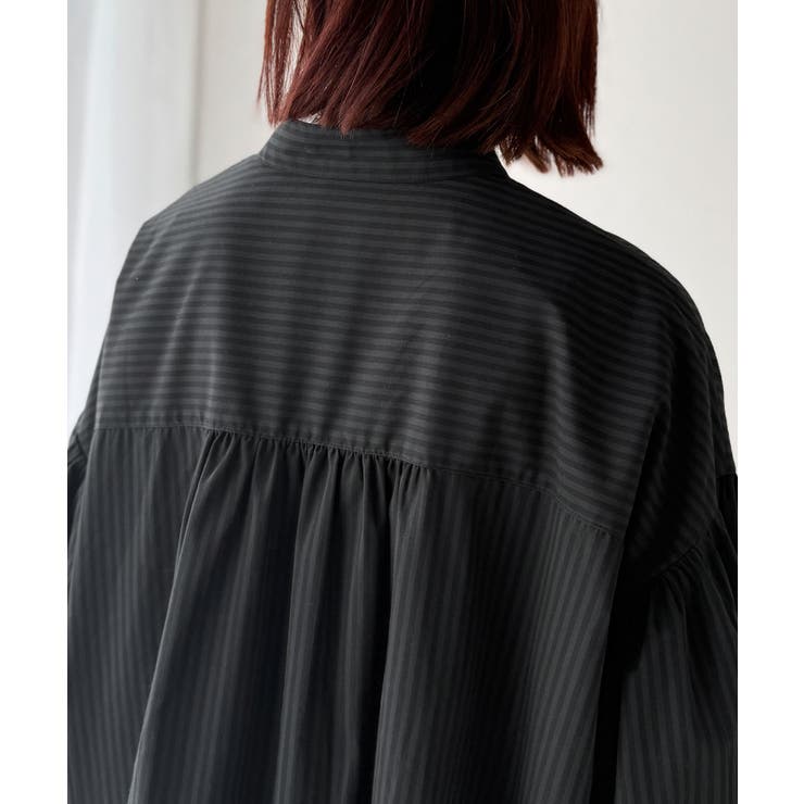 着方自在でロングシーズン活躍◎柄アソートバンドカラービッグシャツワンピ | Classical Elf  | 詳細画像36 