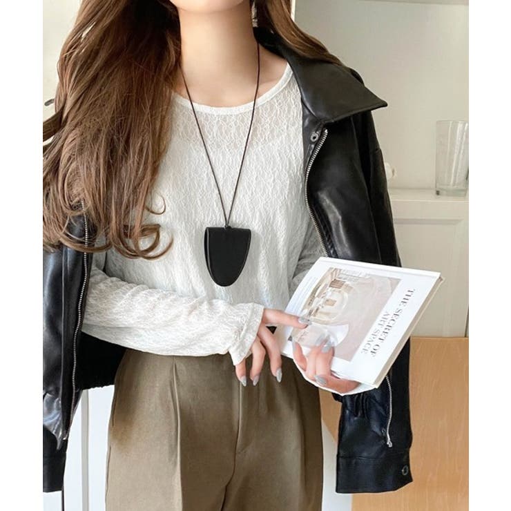 ほどよい透け感が大人上品。総柄シアーレーストップス(長袖) | Classical Elf  | 詳細画像5 