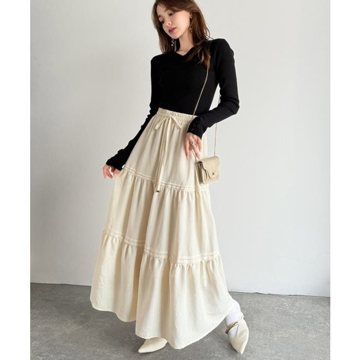 ラクして華やぐ主役級。ガーデンコア3段ティアードスカート（ロング丈） | Classical Elf  | 詳細画像8 