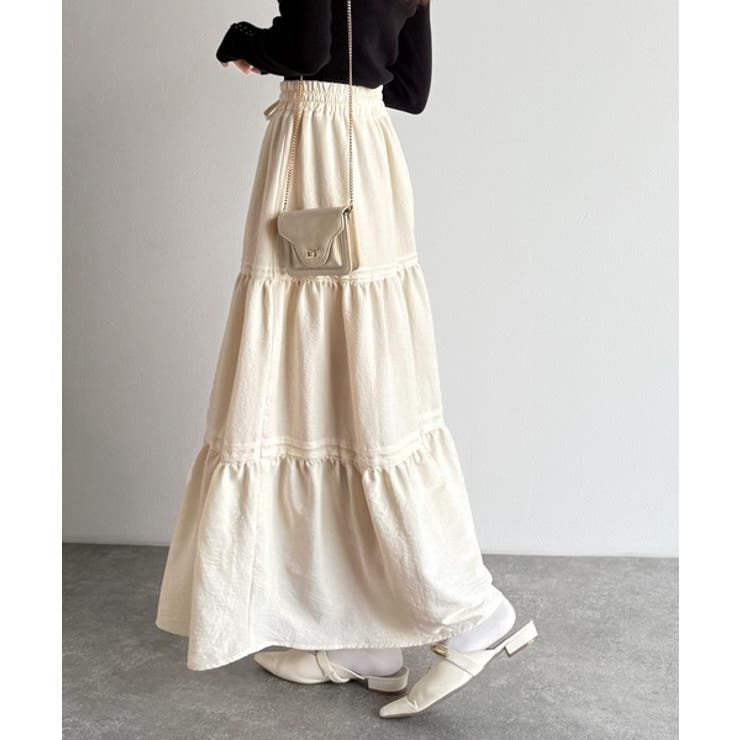 ラクして華やぐ主役級。ガーデンコア3段ティアードスカート（ロング丈） | Classical Elf  | 詳細画像9 