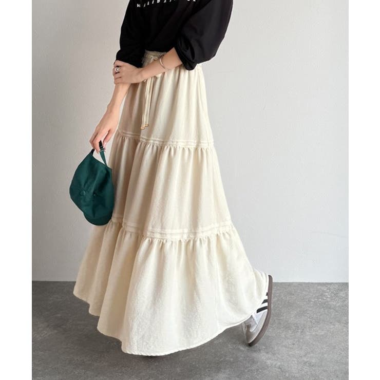 ラクして華やぐ主役級。ガーデンコア3段ティアードスカート（ロング丈） | Classical Elf  | 詳細画像2 