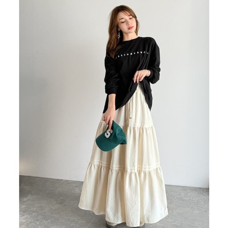 ラクして華やぐ主役級。ガーデンコア3段ティアードスカート（ロング丈） | Classical Elf  | 詳細画像3 