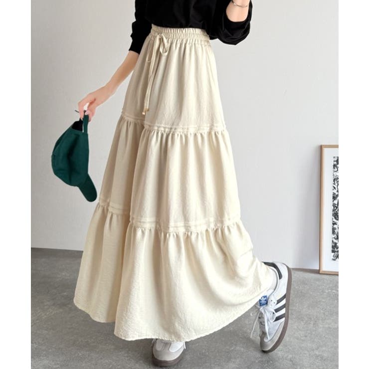 ラクして華やぐ主役級。ガーデンコア3段ティアードスカート（ロング丈） | Classical Elf  | 詳細画像4 