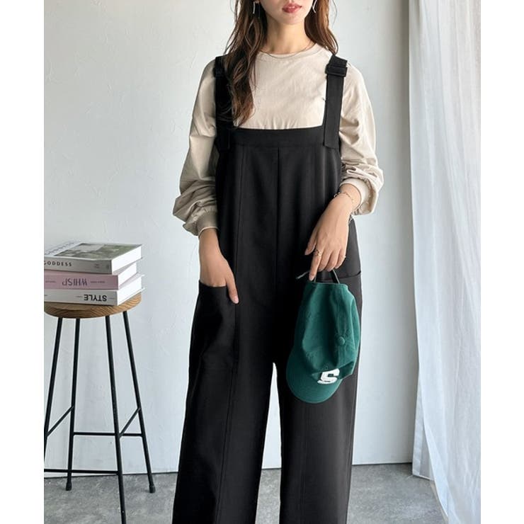 高見え大人サロペット。サイドポケットデザインハイウエストサロペット | Classical Elf  | 詳細画像10 