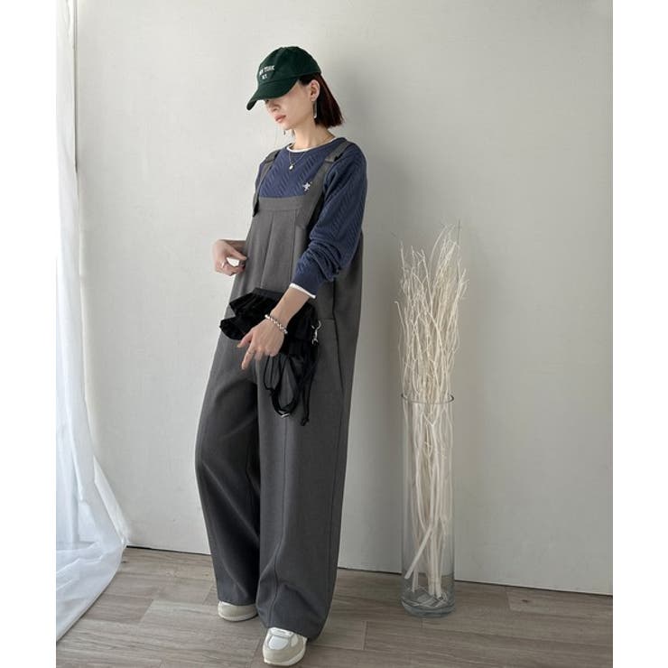 高見え大人サロペット。サイドポケットデザインハイウエストサロペット | Classical Elf  | 詳細画像13 