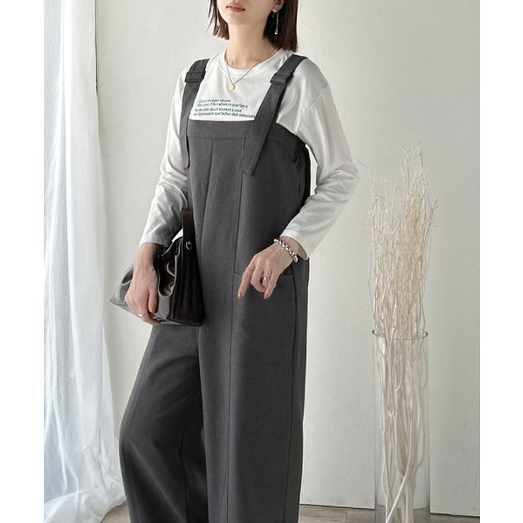 高見え大人サロペット。サイドポケットデザインハイウエストサロペット | Classical Elf  | 詳細画像15 