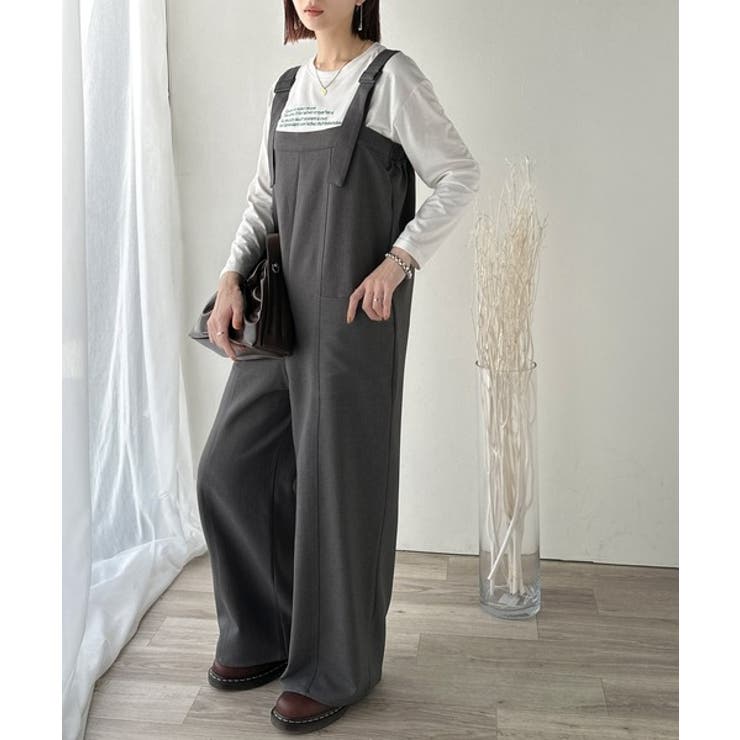 高見え大人サロペット。サイドポケットデザインハイウエストサロペット | Classical Elf  | 詳細画像16 