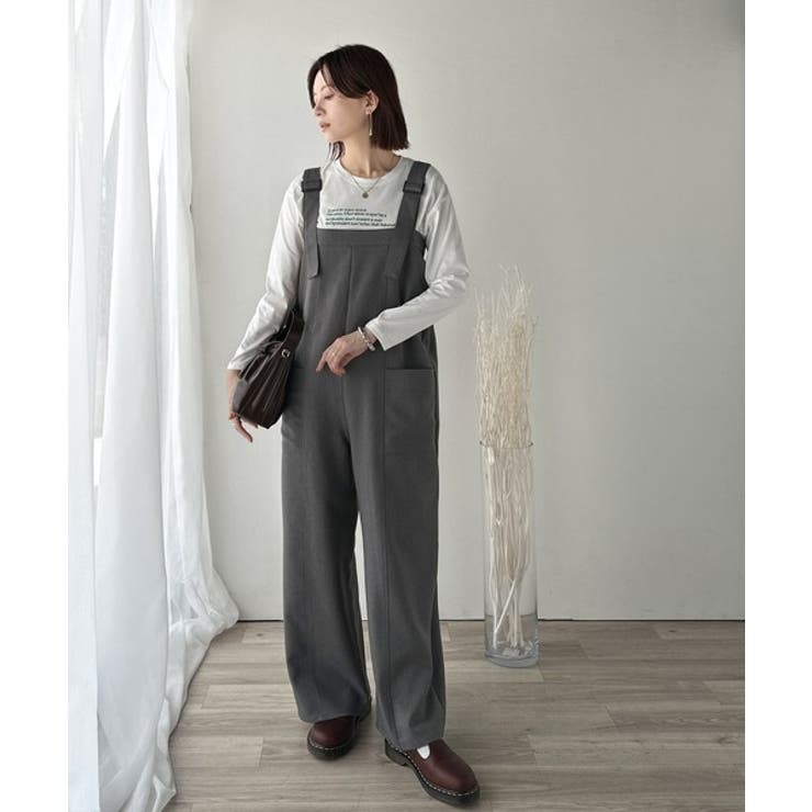 高見え大人サロペット。サイドポケットデザインハイウエストサロペット | Classical Elf  | 詳細画像18 