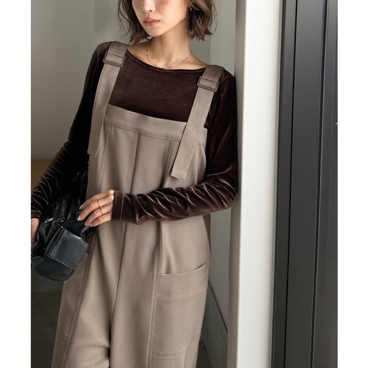 高見え大人サロペット。サイドポケットデザインハイウエストサロペット | Classical Elf  | 詳細画像20 