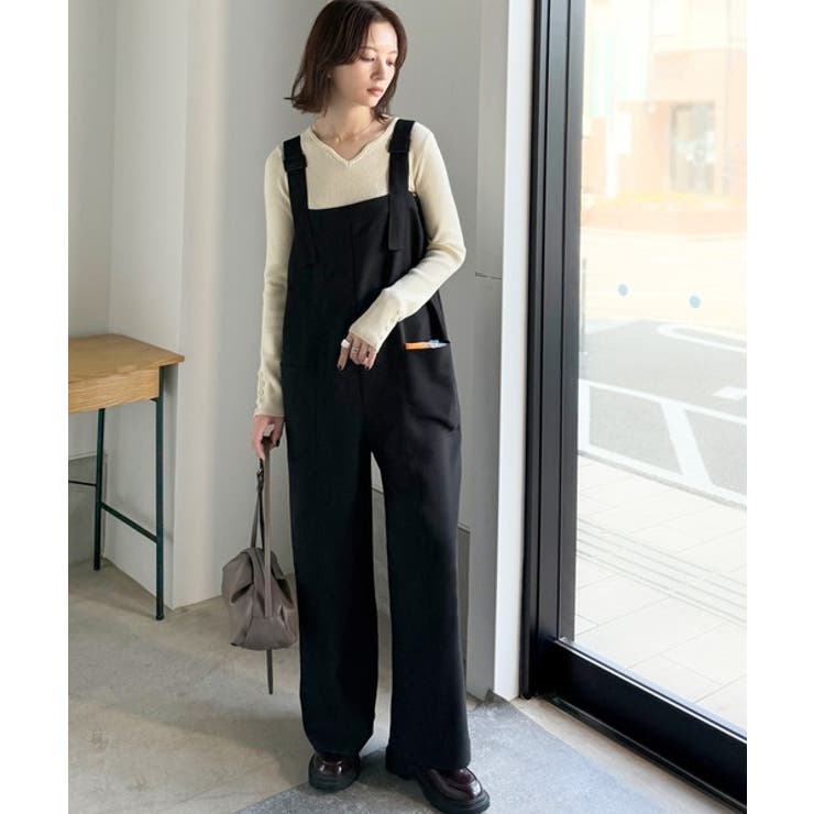 高見え大人サロペット。サイドポケットデザインハイウエストサロペット | Classical Elf  | 詳細画像4 