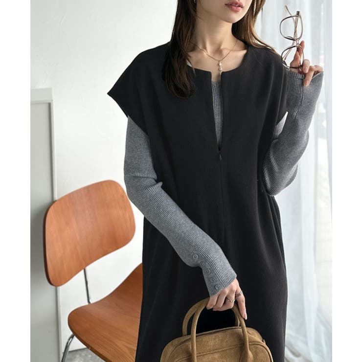 フェイクウールハーフジップオールインワン | Classical Elf  | 詳細画像8 