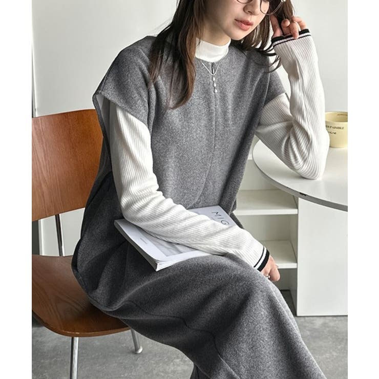 フェイクウールハーフジップオールインワン | Classical Elf  | 詳細画像17 