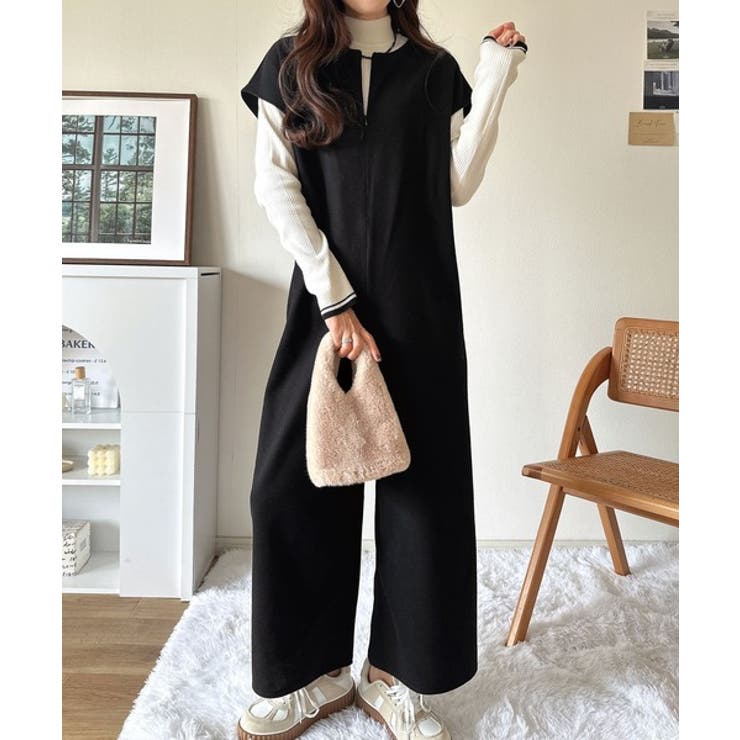 フェイクウールハーフジップオールインワン | Classical Elf  | 詳細画像2 