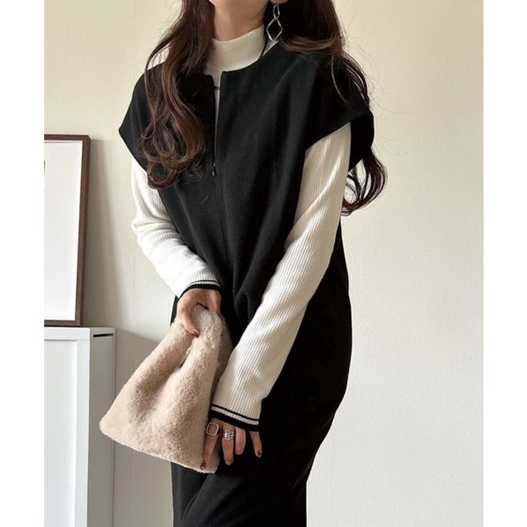 フェイクウールハーフジップオールインワン | Classical Elf  | 詳細画像4 