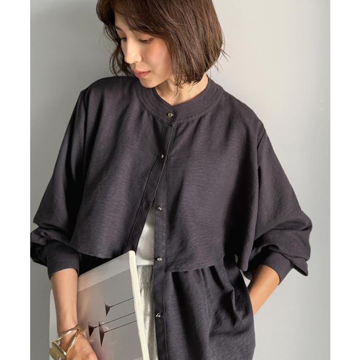 揺れるケープで魅せる、大人の上品スタイル。ペプラムケープシャツ（長袖） | Classical Elf  | 詳細画像7 