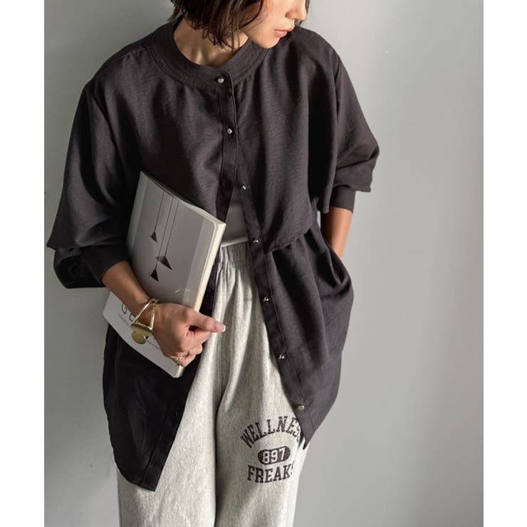 揺れるケープで魅せる、大人の上品スタイル。ペプラムケープシャツ（長袖） | Classical Elf  | 詳細画像8 