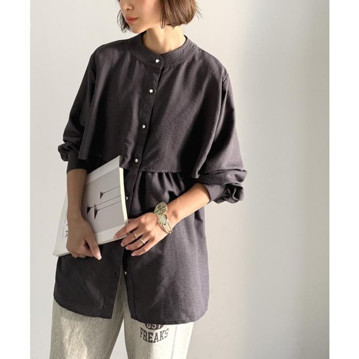 揺れるケープで魅せる、大人の上品スタイル。ペプラムケープシャツ（長袖） | Classical Elf  | 詳細画像4 