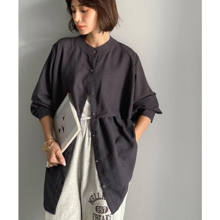 揺れるケープで魅せる、大人の上品スタイル。ペプラムケープシャツ（長袖） | Classical Elf  | 詳細画像6 