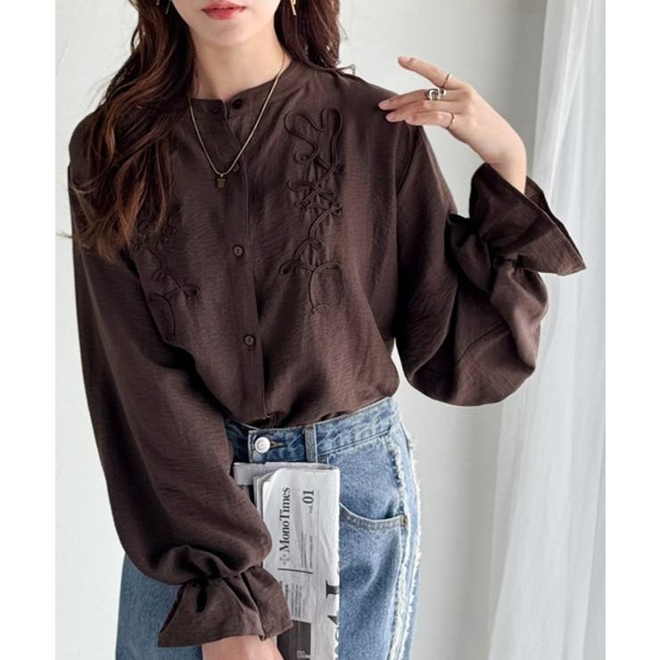 ぽわん袖ブラウス オーダーページ 楽天市場】ぽわん袖 ブラウス（スタイル（えり）スタンドカラー）の通販