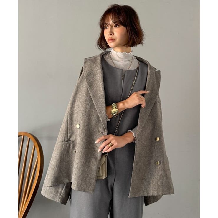 シンプルだけど、襟元に大人の抜け感。ハーフジップオールインワン | Classical Elf  | 詳細画像18 