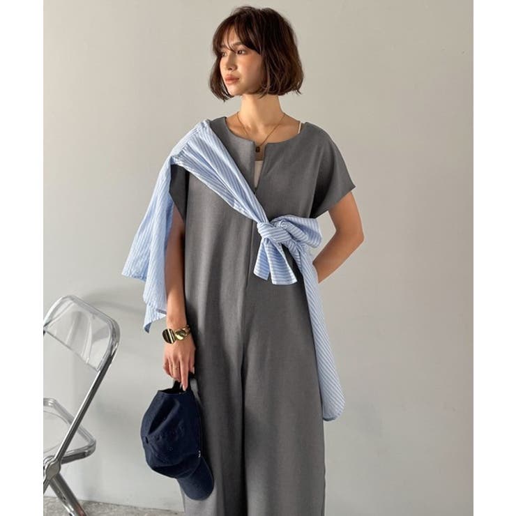 シンプルだけど、襟元に大人の抜け感。ハーフジップオールインワン | Classical Elf  | 詳細画像22 