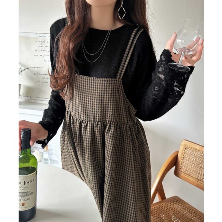 手元から華やぐ♪シーズンムード抜群、袖フラワーレース起毛トップス | Classical Elf  | 詳細画像8 