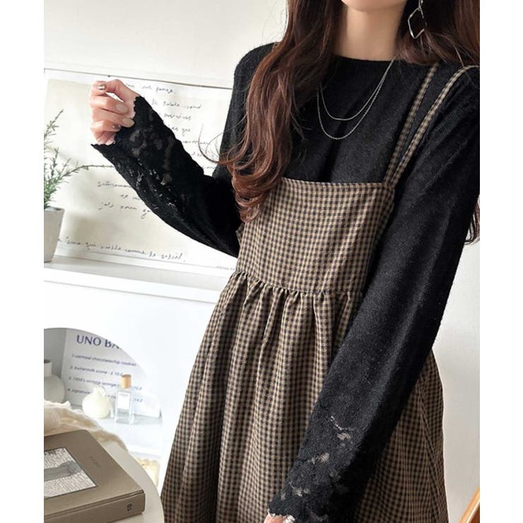 手元から華やぐ♪シーズンムード抜群、袖フラワーレース起毛トップス | Classical Elf  | 詳細画像9 