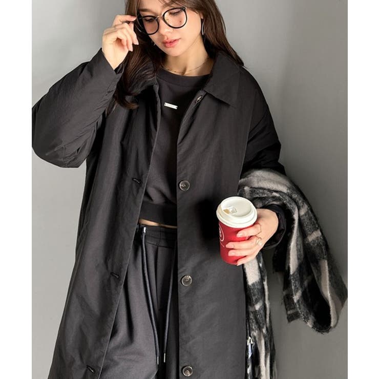 ゆるっとダボっと大人の抜け感♪あたたか機能性アウター◎襟付き中綿ロングコート | Classical Elf  | 詳細画像16 