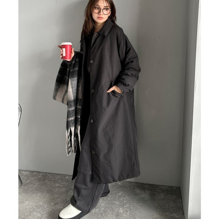 ゆるっとダボっと大人の抜け感♪あたたか機能性アウター◎襟付き中綿ロングコート | Classical Elf  | 詳細画像17 
