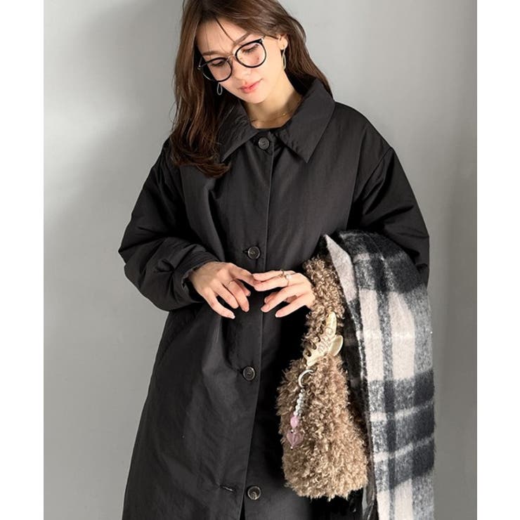 ゆるっとダボっと大人の抜け感♪あたたか機能性アウター◎襟付き中綿ロングコート | Classical Elf  | 詳細画像18 