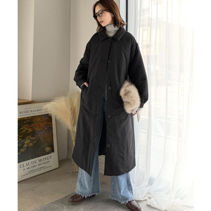 ゆるっとダボっと大人の抜け感♪あたたか機能性アウター◎襟付き中綿ロングコート | Classical Elf  | 詳細画像21 