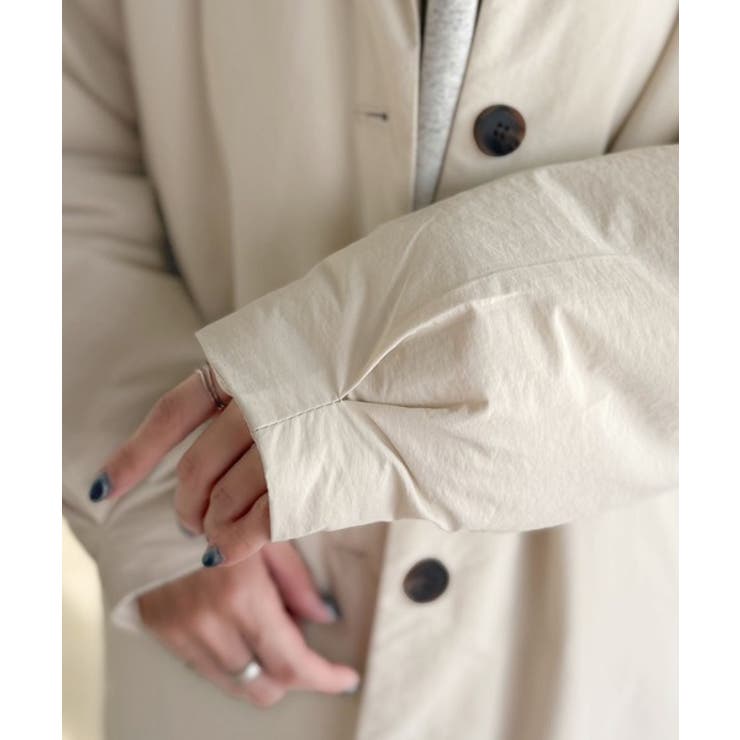 ゆるっとダボっと大人の抜け感♪あたたか機能性アウター◎襟付き中綿ロングコート | Classical Elf  | 詳細画像26 