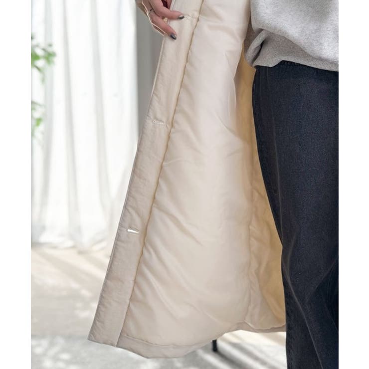 ゆるっとダボっと大人の抜け感♪あたたか機能性アウター◎襟付き中綿ロングコート | Classical Elf  | 詳細画像27 