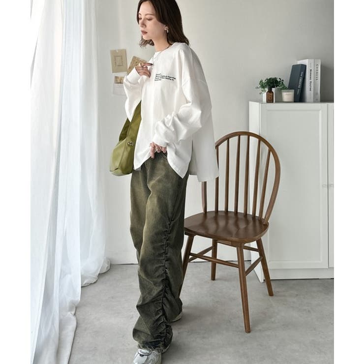 ベーシックに今っぽバランスの“余裕”をプラス。綿100％胸刺繍入りロンT | Classical Elf  | 詳細画像13 