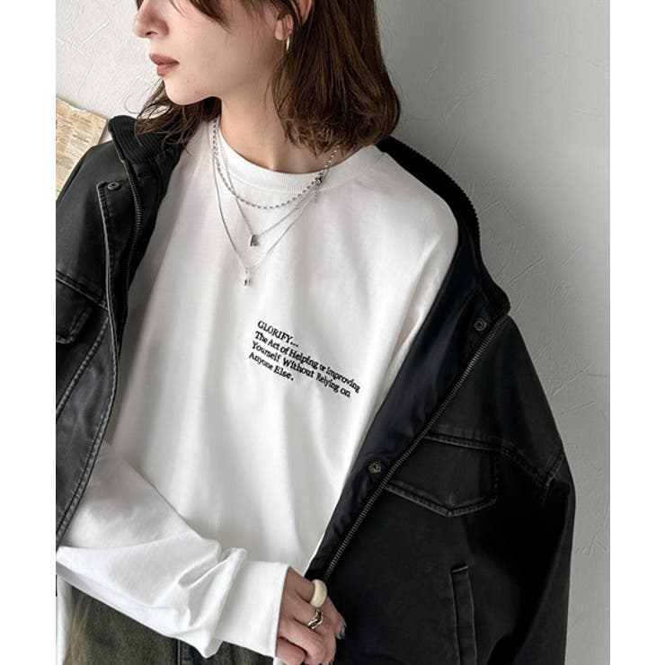 ベーシックに今っぽバランスの“余裕”をプラス。綿100％胸刺繍入りロンT | Classical Elf  | 詳細画像17 