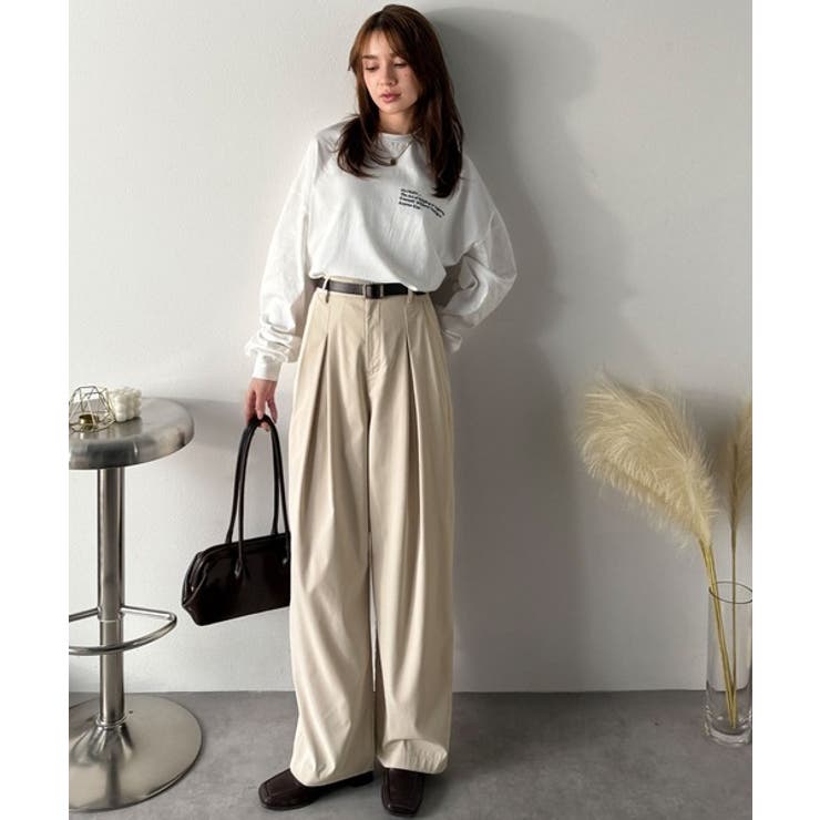 ベーシックに今っぽバランスの“余裕”をプラス。綿100％胸刺繍入りロンT | Classical Elf  | 詳細画像18 