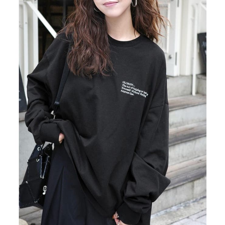 ベーシックに今っぽバランスの“余裕”をプラス。綿100％胸刺繍入りロンT | Classical Elf  | 詳細画像20 