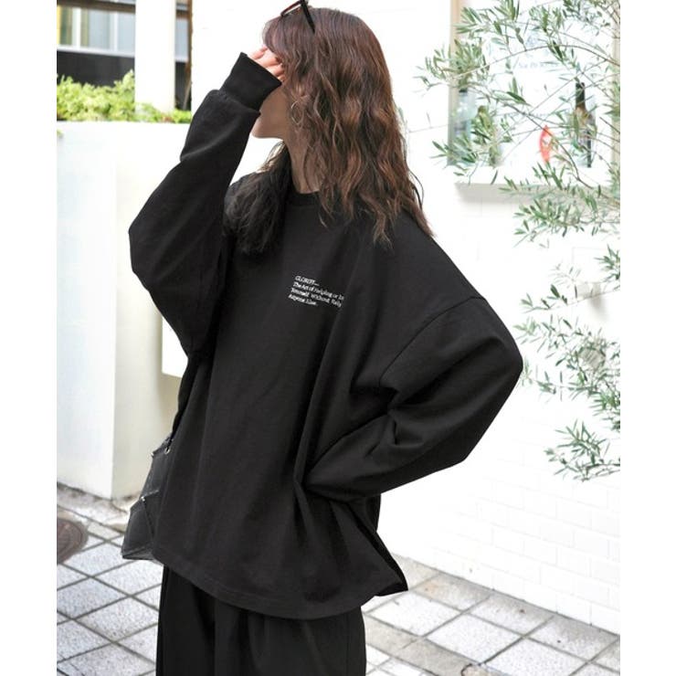 ベーシックに今っぽバランスの“余裕”をプラス。綿100％胸刺繍入りロンT | Classical Elf  | 詳細画像21 