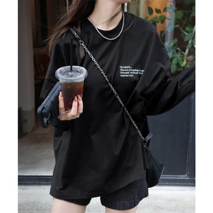 ベーシックに今っぽバランスの“余裕”をプラス。綿100％胸刺繍入りロンT | Classical Elf  | 詳細画像24 