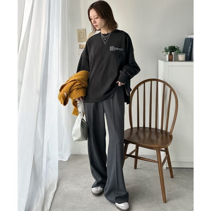 ベーシックに今っぽバランスの“余裕”をプラス。綿100％胸刺繍入りロンT | Classical Elf  | 詳細画像29 