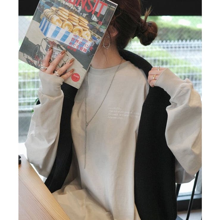 ベーシックに今っぽバランスの“余裕”をプラス。綿100％胸刺繍入りロンT | Classical Elf  | 詳細画像31 