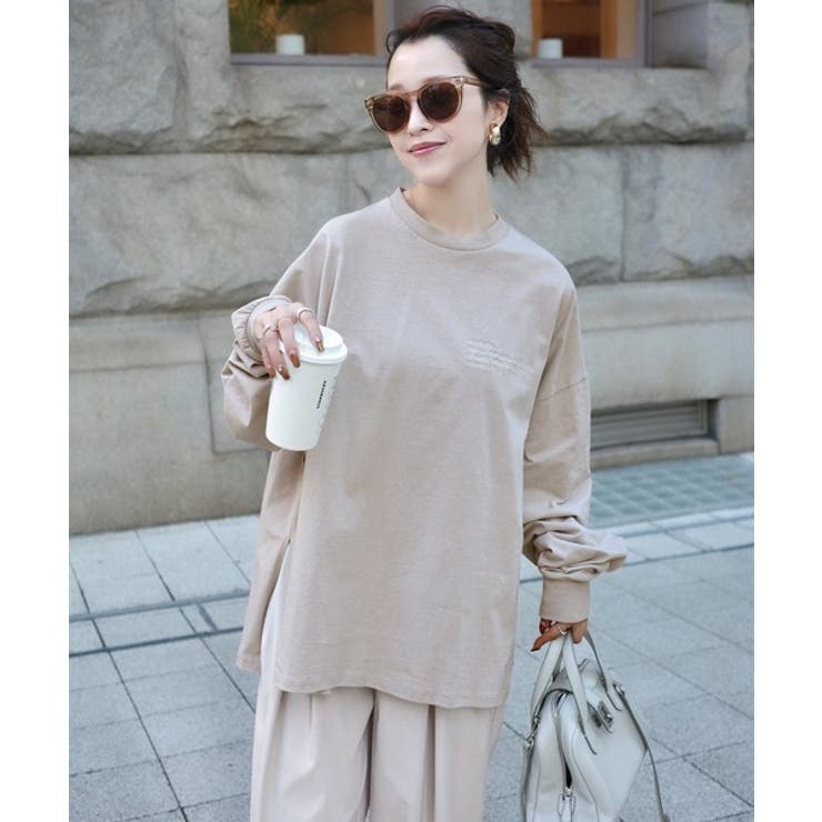 ベーシックに今っぽバランスの“余裕”をプラス。綿100％胸刺繍入りロンT | Classical Elf  | 詳細画像32 