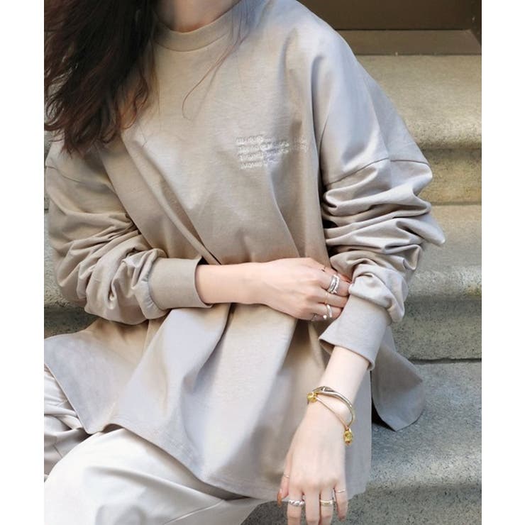 ベーシックに今っぽバランスの“余裕”をプラス。綿100％胸刺繍入りロンT | Classical Elf  | 詳細画像34 