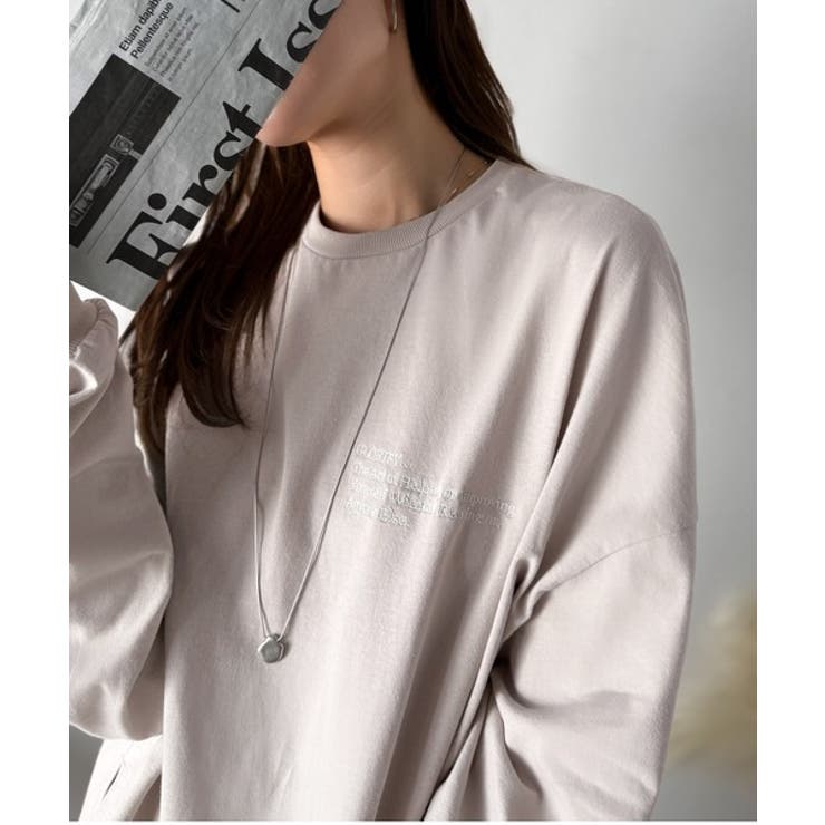 ベーシックに今っぽバランスの“余裕”をプラス。綿100％胸刺繍入りロンT | Classical Elf  | 詳細画像35 