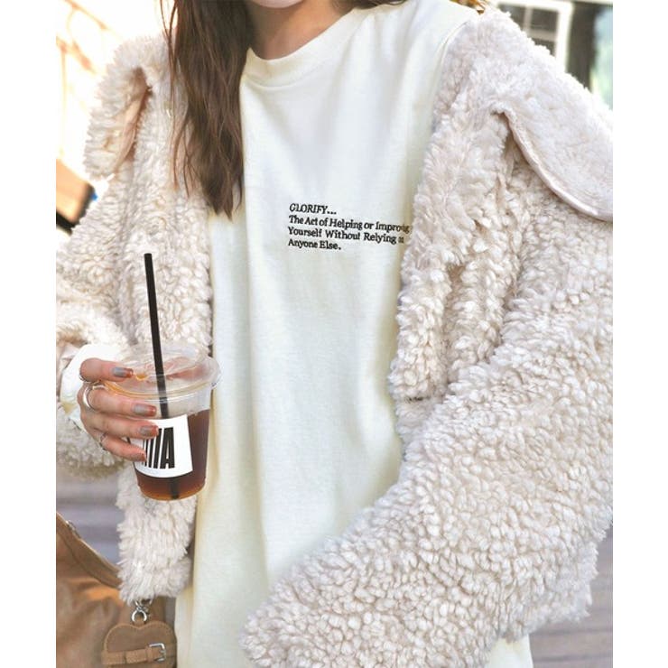 ベーシックに今っぽバランスの“余裕”をプラス。綿100％胸刺繍入りロンT | Classical Elf  | 詳細画像1 